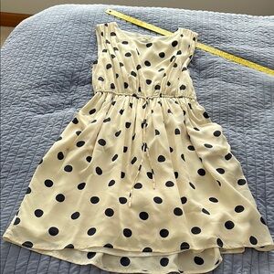 Polka Dot women’s Dress - Cream and navy